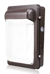 60W Stelora Series - LED Wall Pack | With Photocell, 5000K, Brown