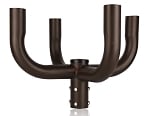 Quad Bullhorn Mount | Quad Tenon Adapter, 4 Light Pole Adapter for Slip Fit Mount, Goes Over Tenon 2 3/8 inch, Bronze/Brown