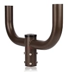 Dual Bullhorn Mount | Dual Tenon Adapter, 2 Light Pole Adapter for Slip Fit Mount, Goes Over Tenon 2 3/8 inch, Bronze/Brown