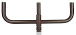 Triple Bullhorn Mount | Triple Tenon Adapter, 3 Light Pole Adapter for Slip Fit, Goes Over Tenon 2 3/8 inch, Bronze/Brown