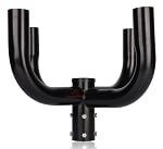 Quad Bullhorn Mount | Quad Tenon Adapter, 4 Light Pole Adapter for Slip Fit, Goes Over Tenon 2 3/8 inch, Black