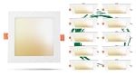 8-Pack - 15W Kalo RD Series -  LED Recessed Can Light with Junction Box | 6 Inch, Slim Square Design, Color Selectable 27K/30K/35K/40K/50K