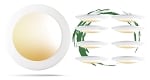 8-Pack - 15W Terconi Series - LED Disk Down Light | 6 Inch, Surface Mount or Retrofit, Color Selectable 27K/30K/35K/40K/50K