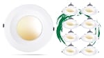 8-Pack - 22W Kalo XO Series - Commercial LED Ceiling Down Light | 6 Inch, Color Selectable 27K/30K/35K/40K/50K