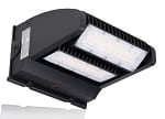 80W Rotate IV Series - LED Wall Pack | With Photocell, 11,400 Lumen, Color Selectable 30K/40K/50K, Black Housing
