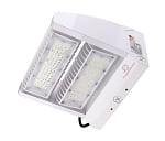 10,600 Lumen - 80 Watt Rotating Wall Pack - High Efficiency 130 lumen to watt  - White