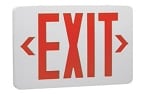 LED Emergency Exit Sign - Red - 4 Watts - Battery Backup Included - Fire Resistant - 5000K - 90 Min Battery Life