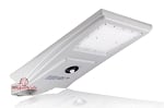 Eros Series LED All-in-One Solar Street Light - 170+ Lumens per Watt - 4200 Lumens - 24 Watt - With Remote - 3000K - Gray Housing