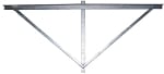 LSI - Wood Pole Bracket - Galvanized Steel - Six Light Version  - Silver Housing  