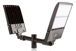 NextGen IV Series - Light Pole Package | 2 x 300 Watt Parking Lot Light + Double Tenon Adapter, Bronze