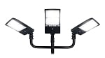 NextGen IV Series - Light Pole Package | 3 x 300 Watt Parking Lot Light + Triple Tenon Adapter, Black Bullhorn