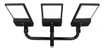Revati II Series - Light Pole Package | 3 x  300 Watt Parking Lot Light + Triple Tenon Adapter, Black Bullhorn