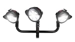 StadiumPro V Series - Light Pole Package | 3 x 500 Watt Sports Light 40° Lens + Triple Tenon Adapter, Black Bullhorn