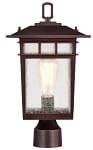 100W - LED Post Top Light | 16 Inch, Lantern Style, Black Housing, E26 Base