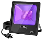 150W - 410nm - UV Blacklight LED Floodlight - IP66 - Flood Mount - 