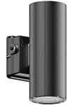 20W - LED Wall Sconce | Sconce Wall with Photocell, Cylinder, Wattage Selectable, Color Selectable 30K/40K/50K, Black
