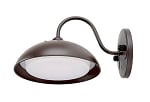 28 Watt LED Goose Neck Wall Light - 3000 Lumens - 2700K/3000K/4000K/5000K/6500K - Adjustable - With Photocell - Brown Housing