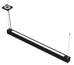 50 Watt - 4 Foot LED Strip Light - Up/Down Adjustable - 6500 Lumens - Color Selectable 35K/40K/50K - Wattage Selectable - Black - With Canopy Mount