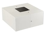 4 inch Square Base Cover for Light Pole - White