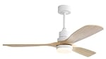 52-Inch Ceiling Fan - 3 Reversible Blades - 18W Ceiling Light - Color Selectable - 800 Lumens - With Remote