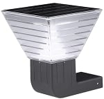 Solar 5 Watt - LED Square Wall Mount  -  333 Lumens - 5000K - Brown Housing