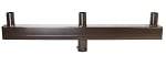 Triple Bullhorn Mount | Low Profile Triple Tenon Adapter, 3 Light Pole Adapter for Slip Fit, Goes Over Tenon 2 3/8 inch, Bronze