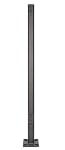 15 Foot Steel Light Pole - 3 inch Round Tube Light Pole - Black