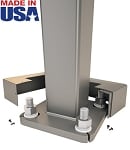 American Made Light Pole - 4 inch Square Tube Light Pole - 11 Gauge Thickness  - Premium Surface Mount Light Poles - 