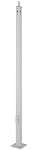 20 Foot Light Pole- 4 inch Square Tube light Pole - White Housing - Premium Surface Mount Light Poles 