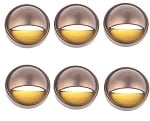 6 Pack-4W Jovel Series - LED Landscape Step Light | Solid Brass, 2700K G4 Bulb Included, 12v DC Low Voltage Lights, Deck Light