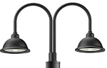 Solar Light Package | 2 x 50W Solar Bell LED Light + 100W Solar Pole + 2x Bell Arm, Black
