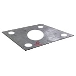 Square Steel Light Pole Screw Positioning Plate 