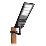 Everan II Series - Solar Light Package | 1 x 120W Solar Street LED Light + Single Wrap Around Mount, Black