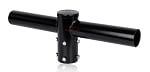Dual Bullhorn Mount | Double Tenon Adapter for 2 3/8 inch Round Pole, Single Tenon to Double, 180 Degree Spoke, Light Pole Adapter for Slip Fit Mount, Black