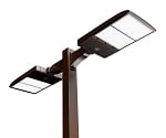NextGen IV Series - Parking Lot Light Package | 1 x 15 Foot Pole +  2 of the 300W Parking Lot Lights with Photocell, Bronze