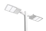NextGen IV Series - Parking Lot Light Package | 1 x 15 Foot Pole + 2 of the 300W Parking Lot Lights with Photocell, White