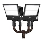 NextGen IV Series - Light Pole Package | 4 x 300 Watt Parking Lot Light + Quad Bullhorn, Black