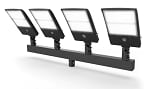 NextGen IV Series - Light Pole Package | 4 x  300 Watt Parking Lot Light + Quad-in-line Tenon Adapter, Black
