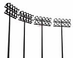 StadiumPro V Series - Light Pole Package | Great for Soccer Field Lighting, 4 x 39 Foot Sports Light Pole with Cross Beams + 40 x 500W LED Sports Light