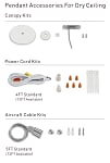 Suspension Hardware Kit for Dry Ceiling Pendant Installation