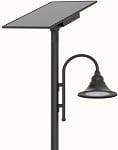 50W - Solar LED Bell Light | Color Selectable - 9,000 Lumens, Solar Area Light,Black 