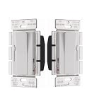 Vasi Series - 0-10V Dimmer Switch | Pack of 2, 3 Way Compatible, Large On/Off Button, White Housing