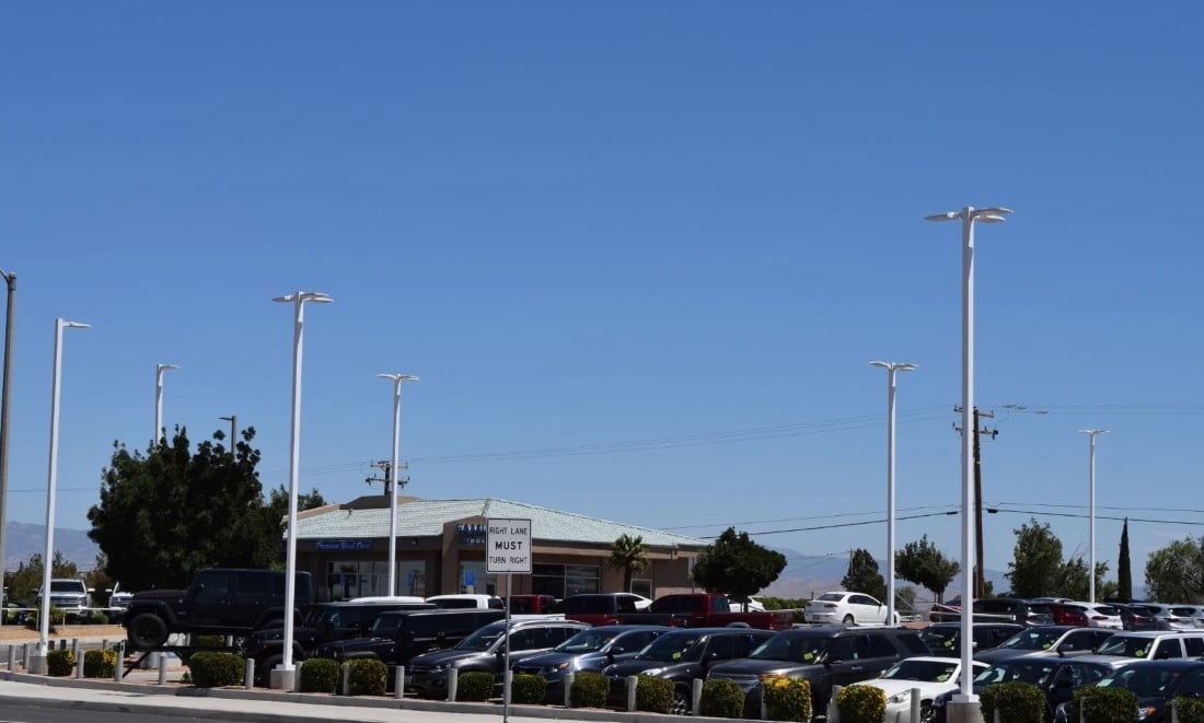 LED parking lot lights