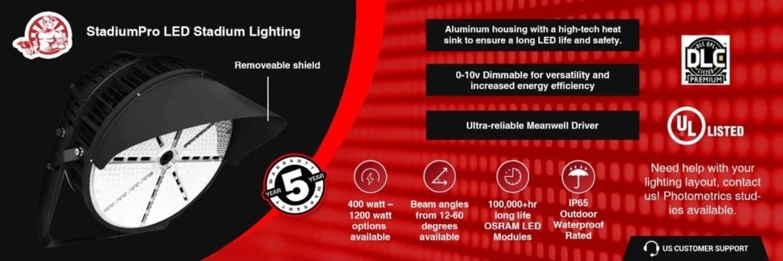 led stadium lights - trap range lighting