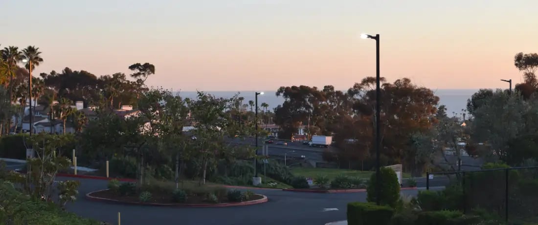 New LED parking lot lights installed at Our Lady of Fatima Church