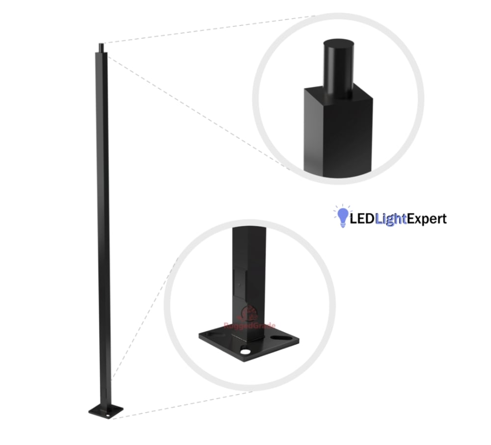 15ft Commercial Light Pole Component View