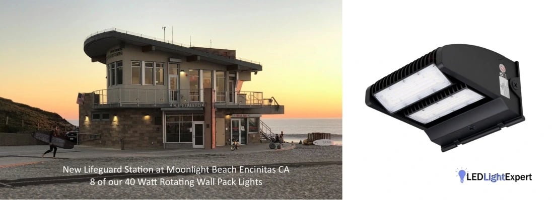 10000 Lumen LED Wall Light Installation